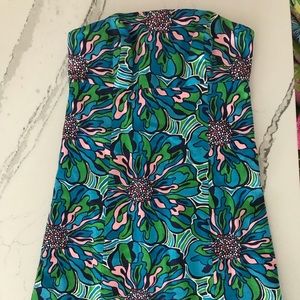 Lilly Pulitzer strapless Bowen Dress. Size 00 NWOT